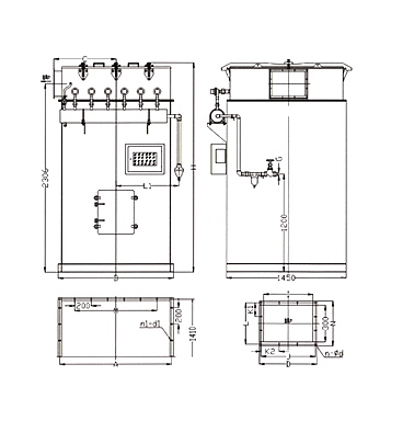 袋式脈沖倉頂除塵器 袋式脈沖倉頂除塵器